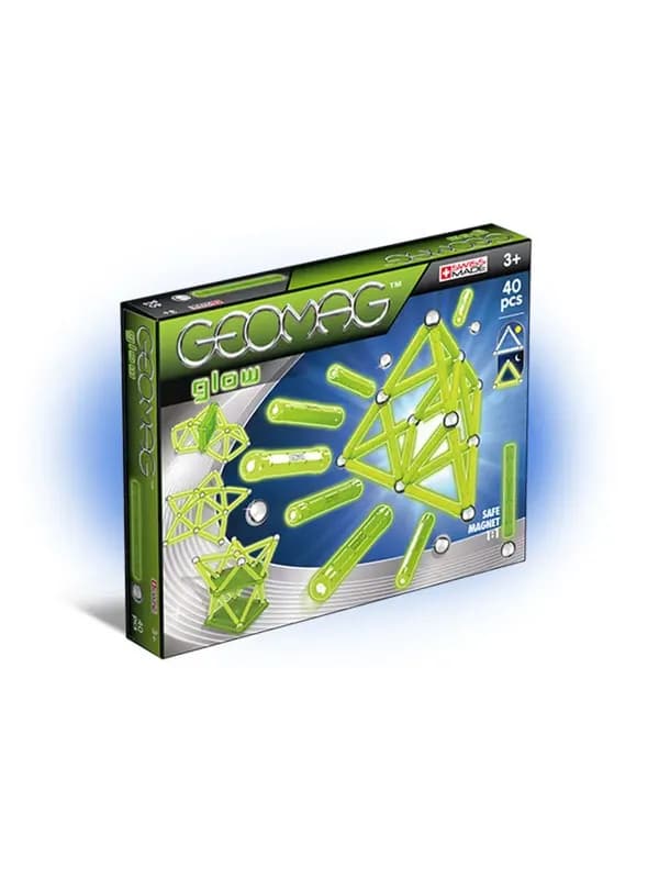 Магнитный конструктор Geomag Glow, 40 деталей